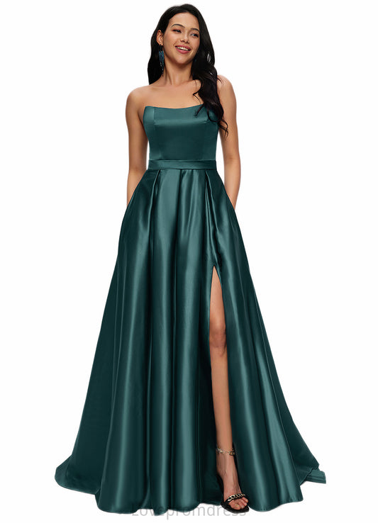 Katharine Ball-Gown/Princess Sweep Train Satin Prom Dresses DYP0022207