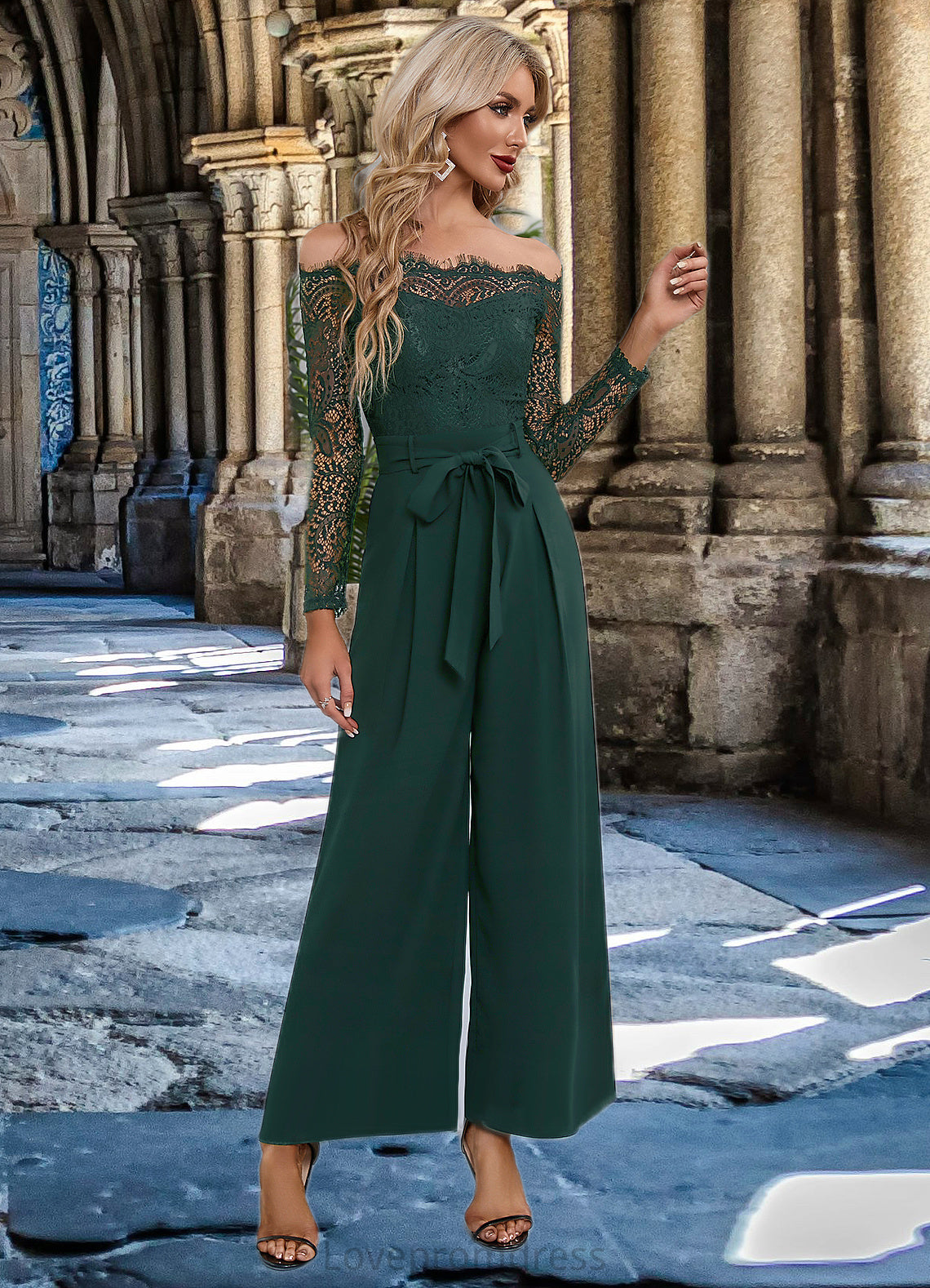 Miracle Cold Shoulder Elegant Jumpsuit/Pantsuit Polyester Asymmetrical Maxi Dresses DYP0022319