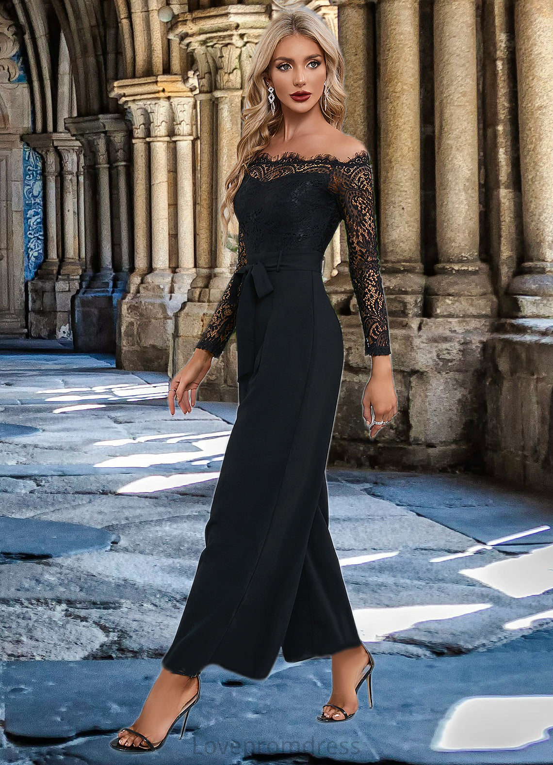 Miracle Cold Shoulder Elegant Jumpsuit/Pantsuit Polyester Asymmetrical Maxi Dresses DYP0022319