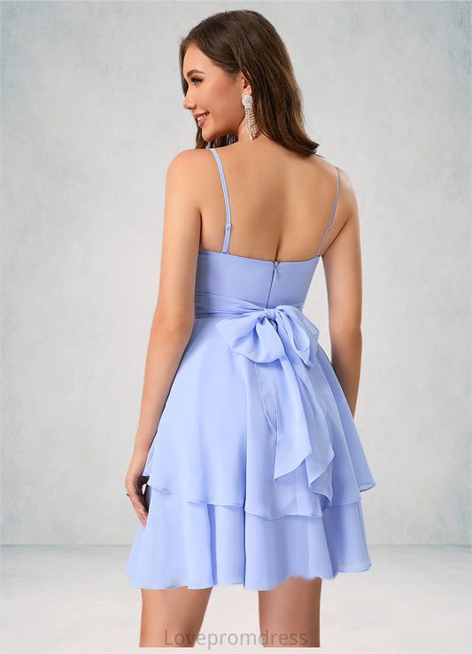 Alaina V-Neck A-line Chiffon Dresses DYP0022370