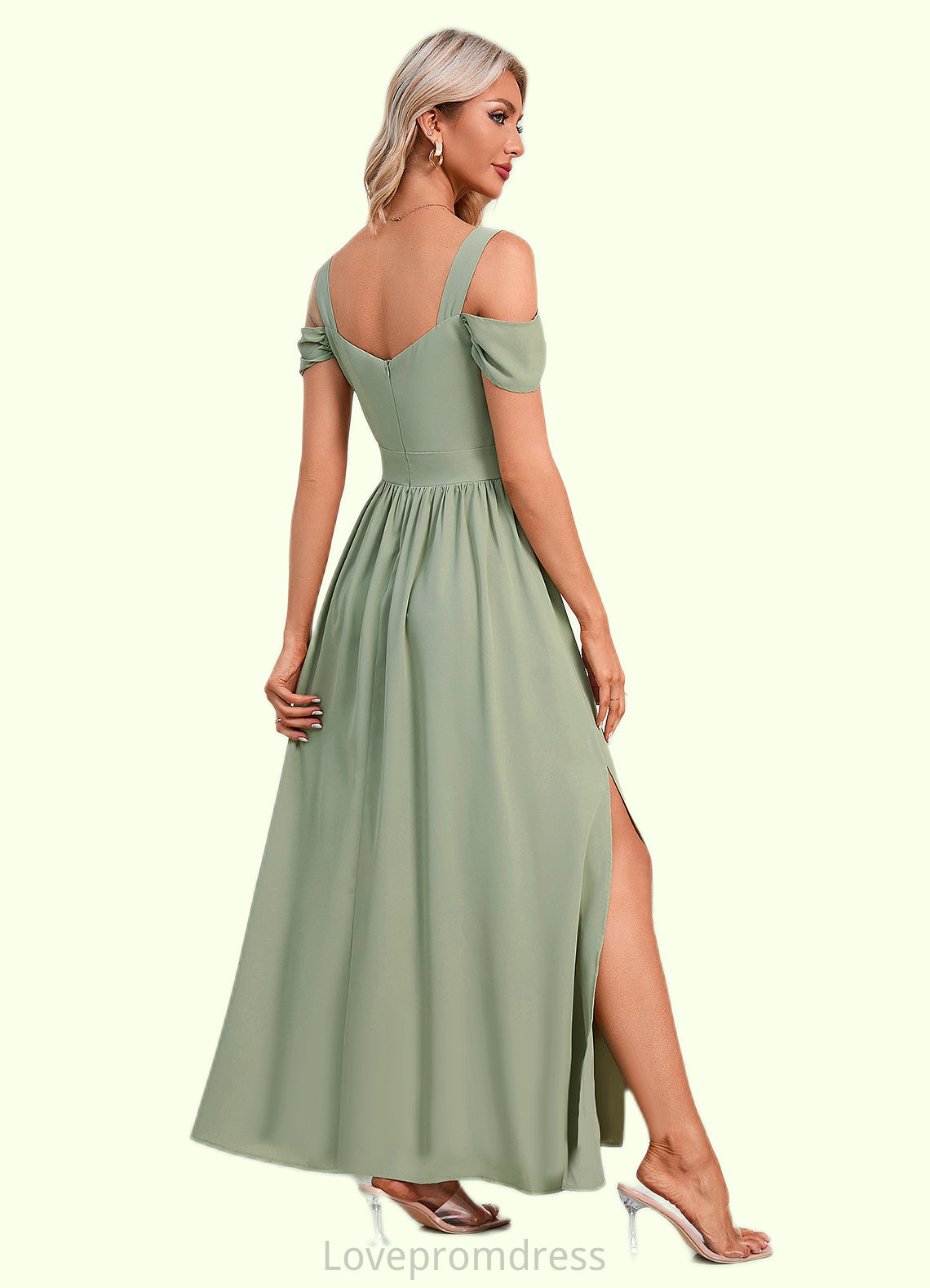 Dominique Ruffle Sweetheart Elegant A-line Polyester Maxi Dresses DYP0022426