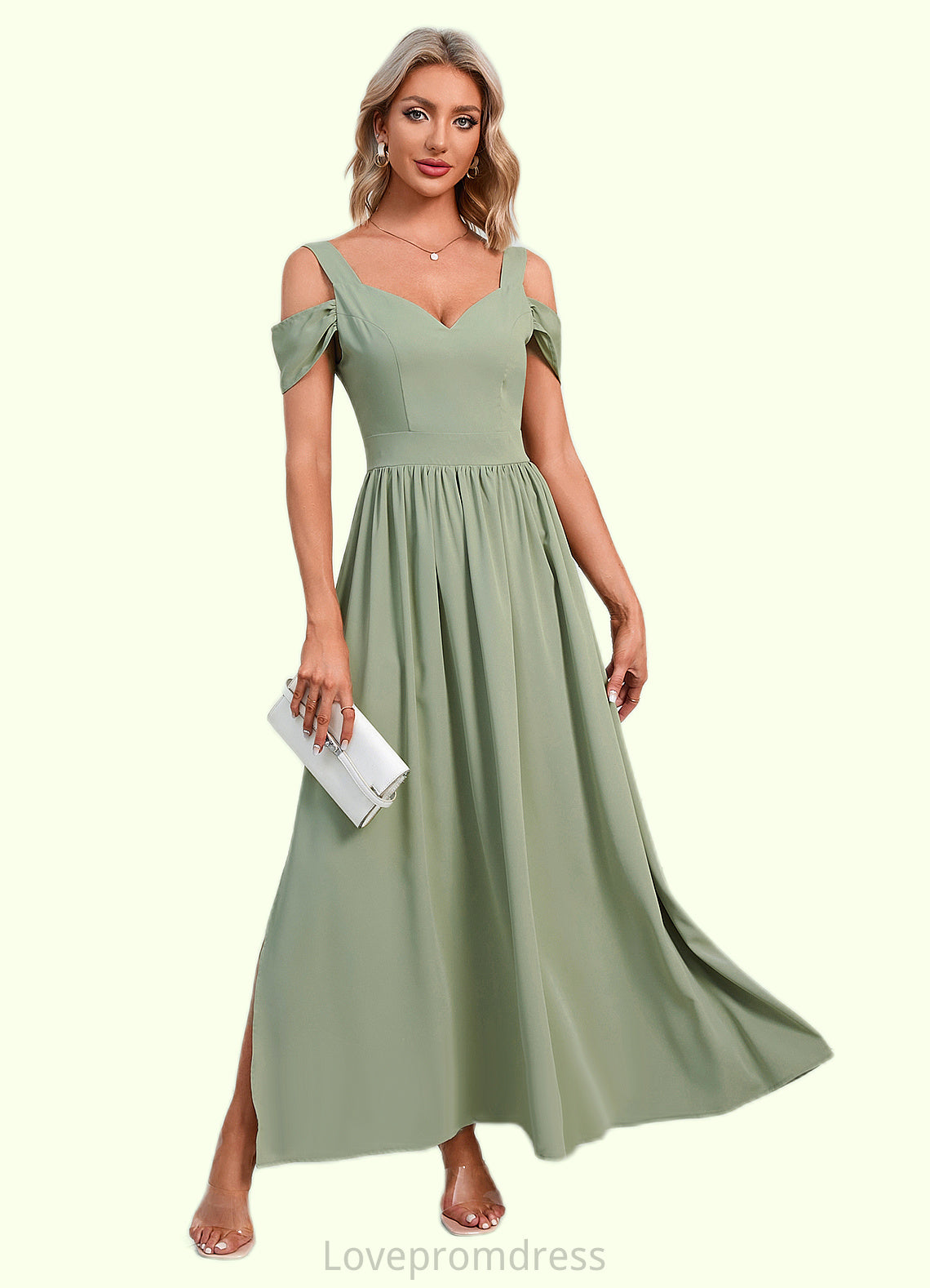 Dominique Ruffle Sweetheart Elegant A-line Polyester Maxi Dresses DYP0022426