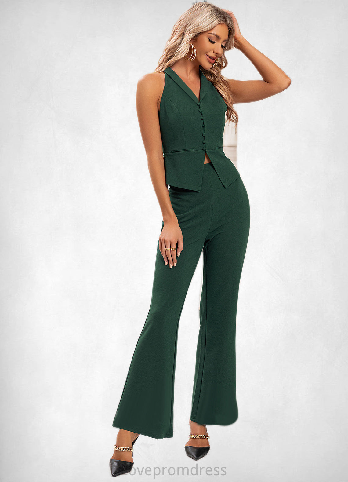 Maeve Halter Elegant Separates Polyester Maxi Dresses DYP0022474