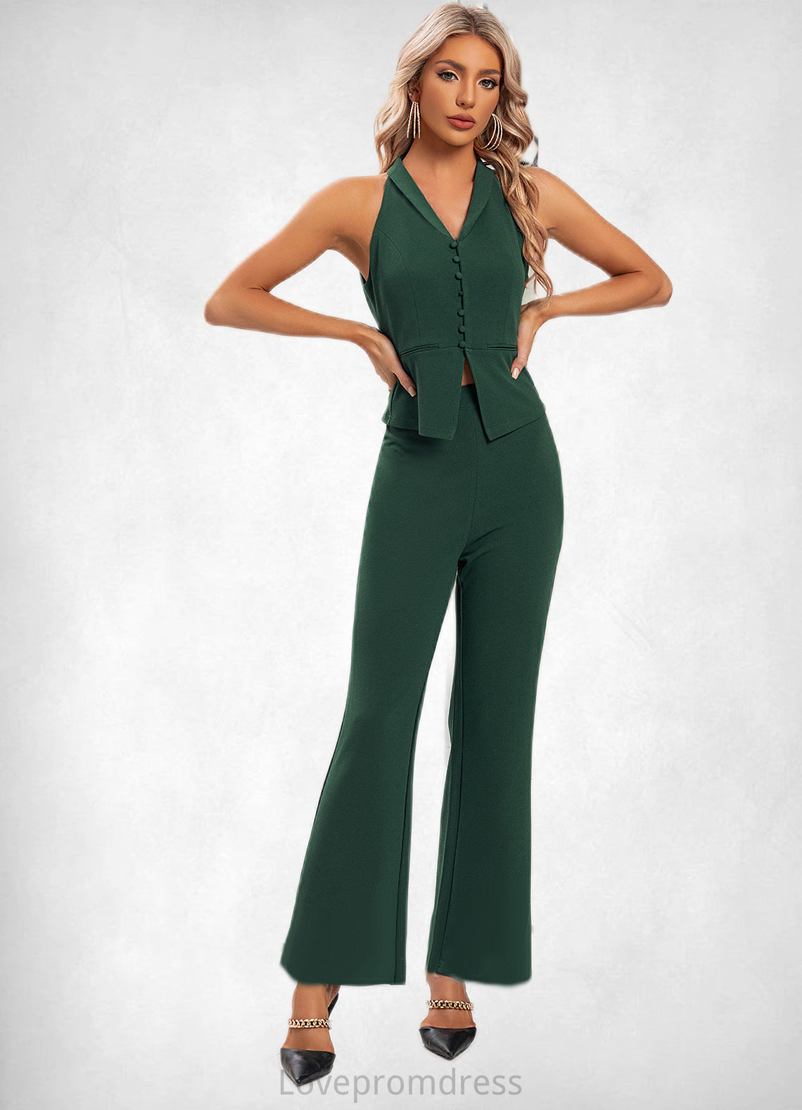 Maeve Halter Elegant Separates Polyester Maxi Dresses DYP0022474