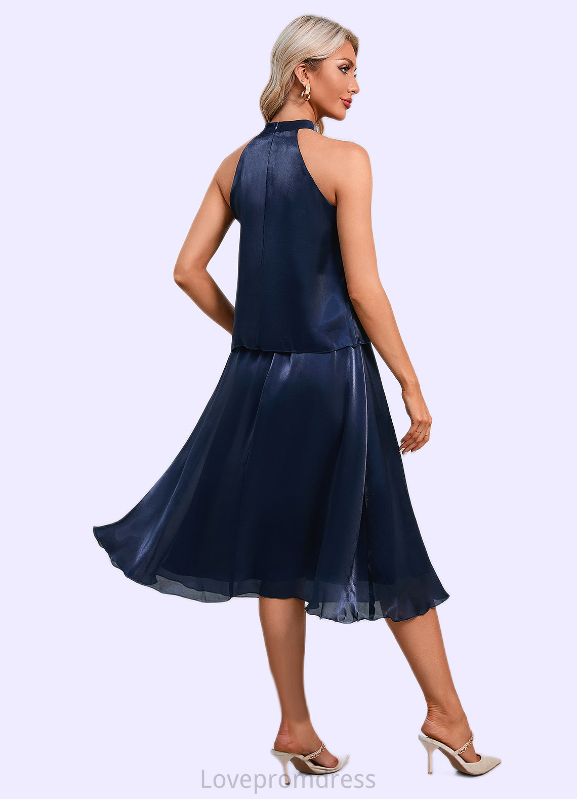 Pru High Neck Elegant Separates Polyester Dresses DYP0022509