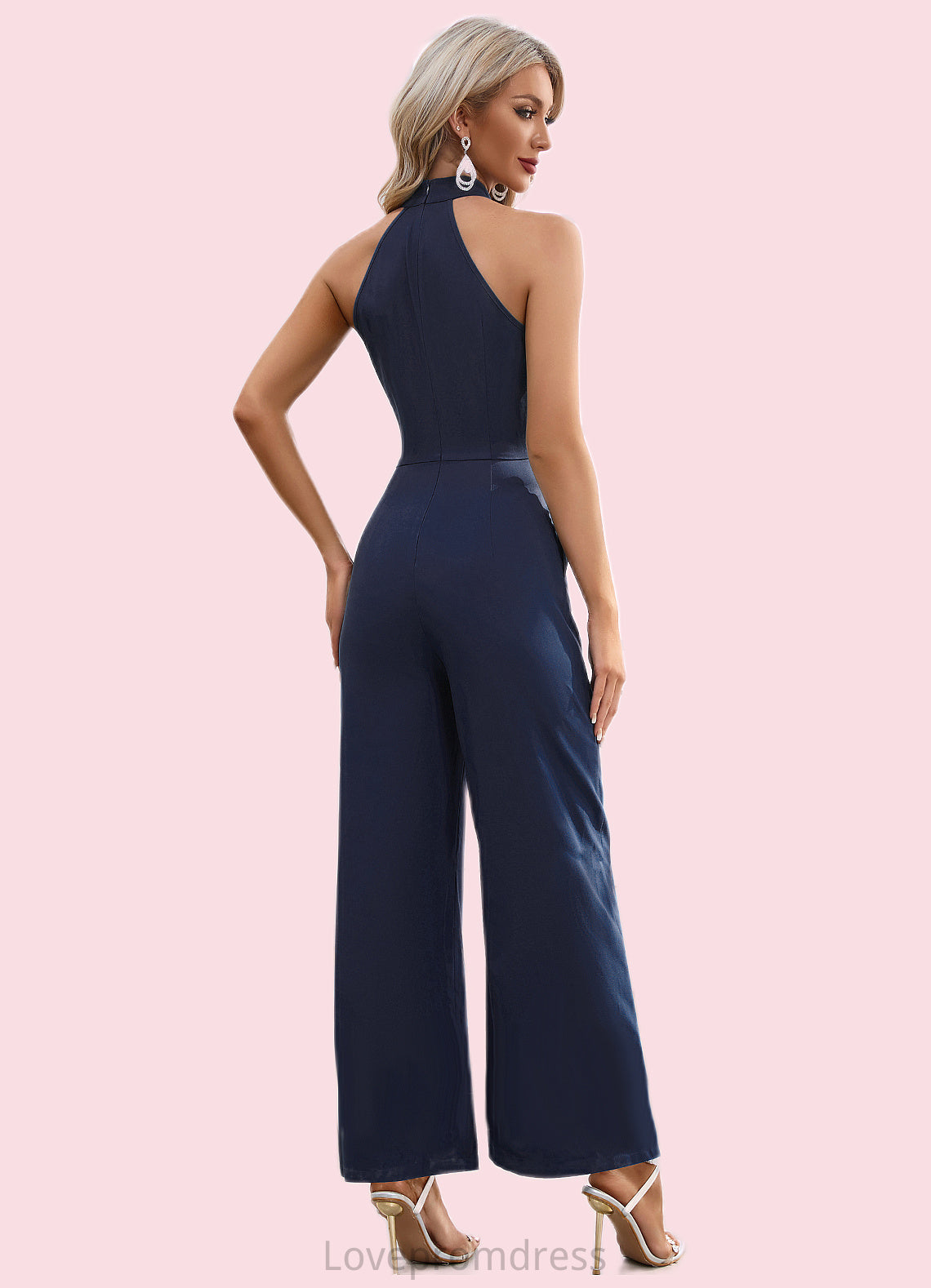 Nova High Neck Elegant Jumpsuit/Pantsuit Polyester Maxi Dresses DYP0022551