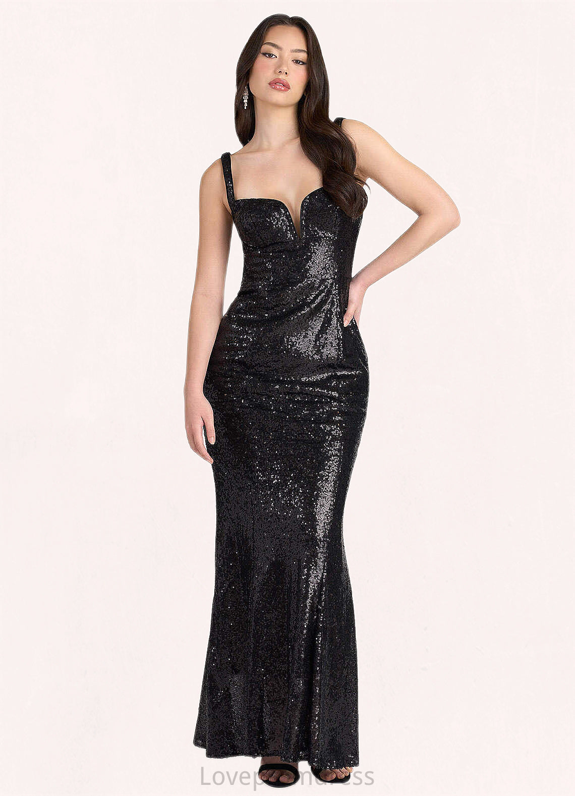 Taniya Petra Black Sequin Gown Atelier Dresses | Azazie DYP0022887