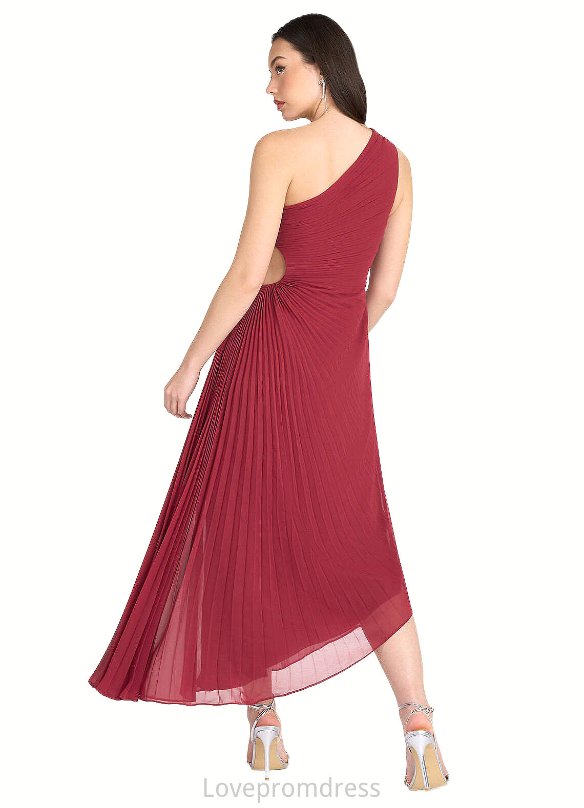 Rachael Angelina Ruby Red Asymmetrical Dress Atelier Dresses | Azazie DYP0022892