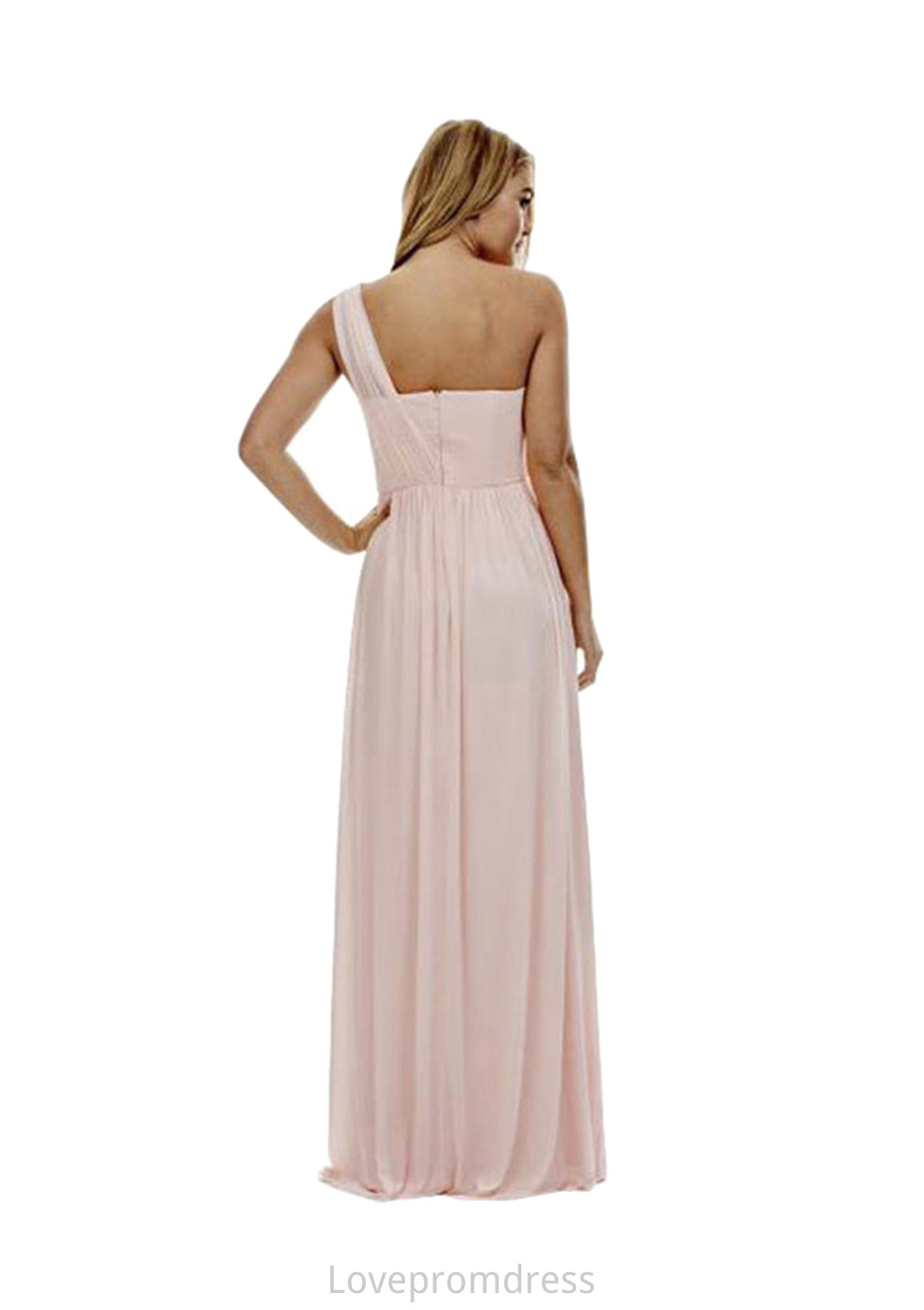 A-Line/Princess One-Shoulder Long/Floor-Length Chiffon Bridesmaid Dresses Alana DYP0025329