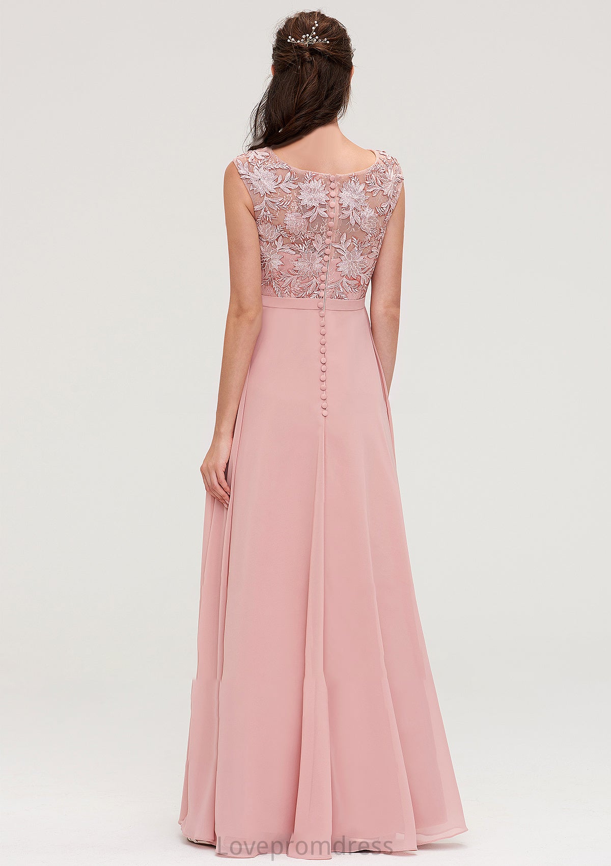 Sleeveless Chiffon A-line/Princess Long/Floor-Length Bridesmaid Dresseses With Sashes Appliqued Gretchen DYP0025348