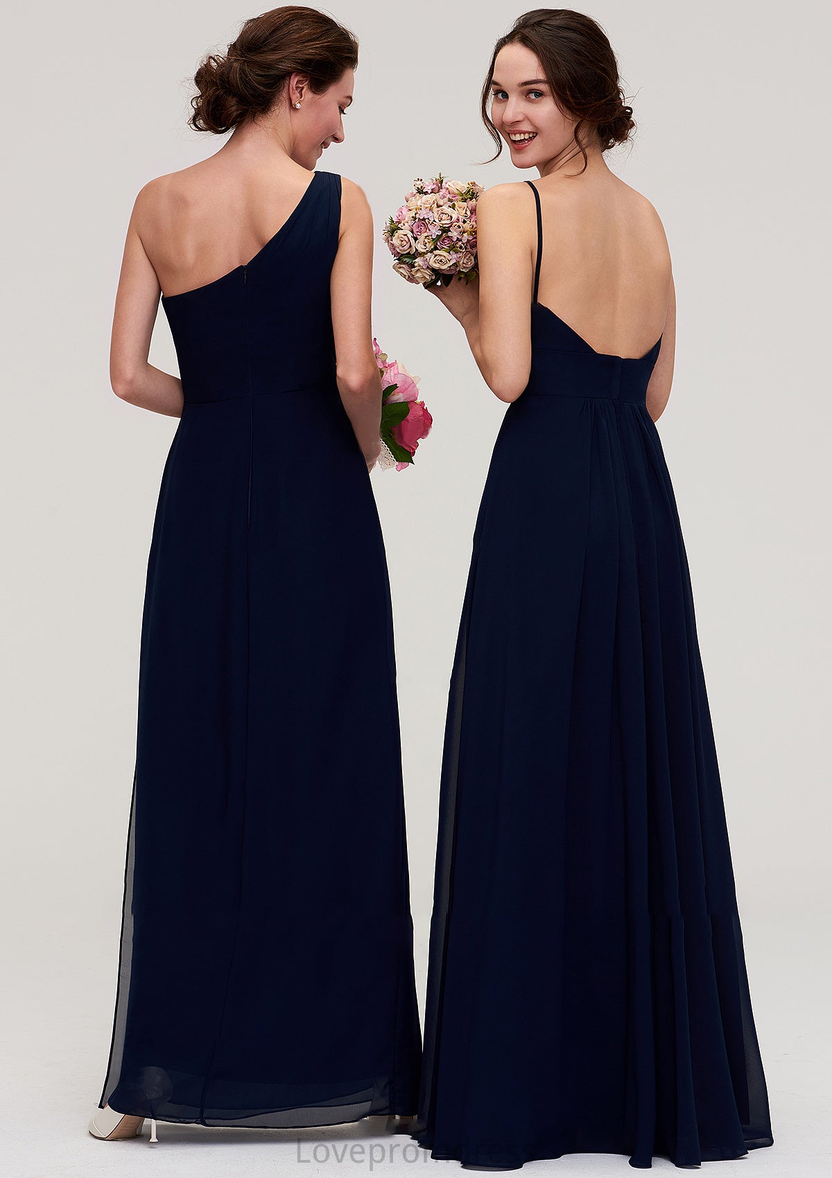 Sleeveless V Neck A-line/Princess Chiffon Long/Floor-Length Bridesmaid Dresseses With Pleated Annabelle DYP0025357