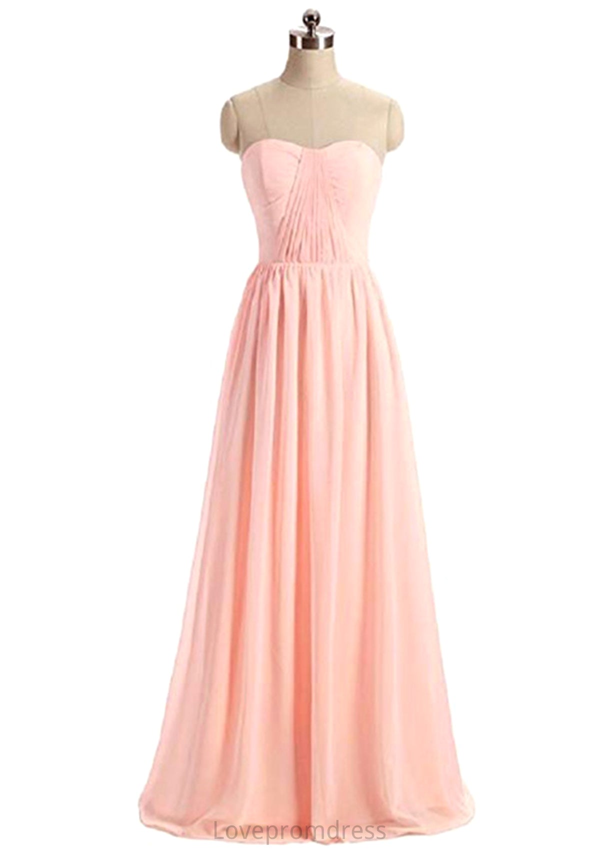 Sweetheart Sleeveless Long/Floor-Length A-Line/Princess Chiffon Bridesmaid Dresses Justine DYP0025418