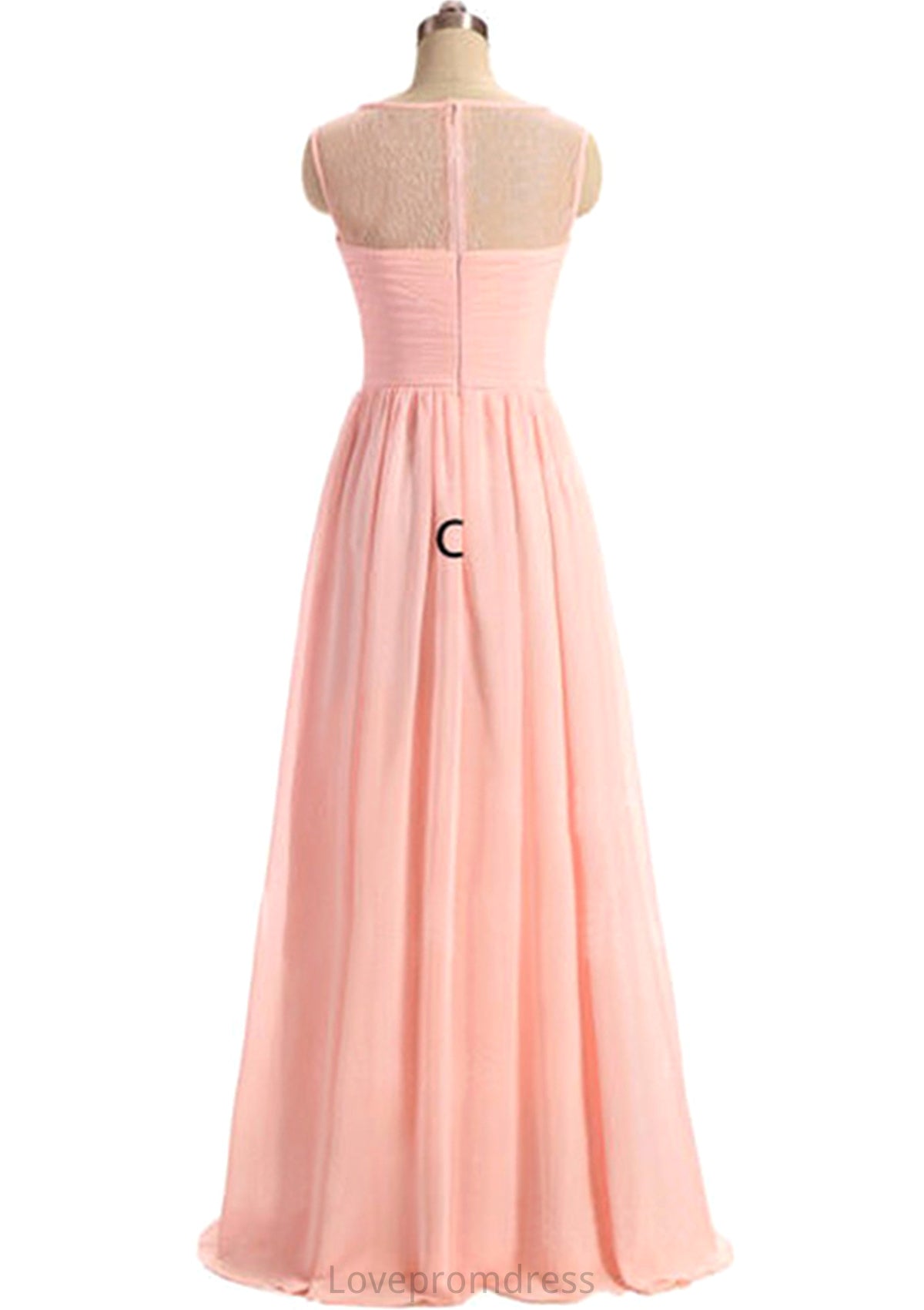 Sweetheart Sleeveless Long/Floor-Length A-Line/Princess Chiffon Bridesmaid Dresses Justine DYP0025418