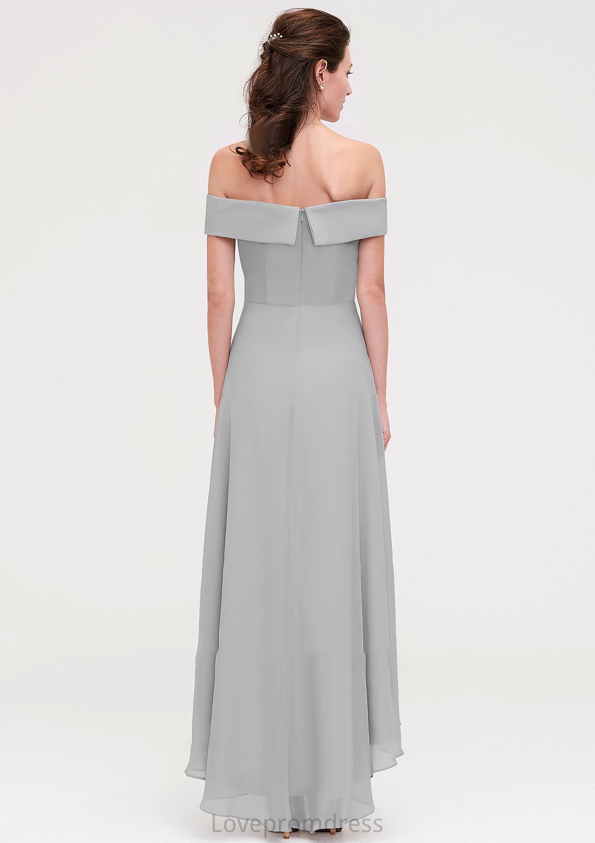 Off-the-Shoulder Sleeveless Asymmetrical Chiffon A-line/Princess Bridesmaid Dresseses Paityn DYP0025465