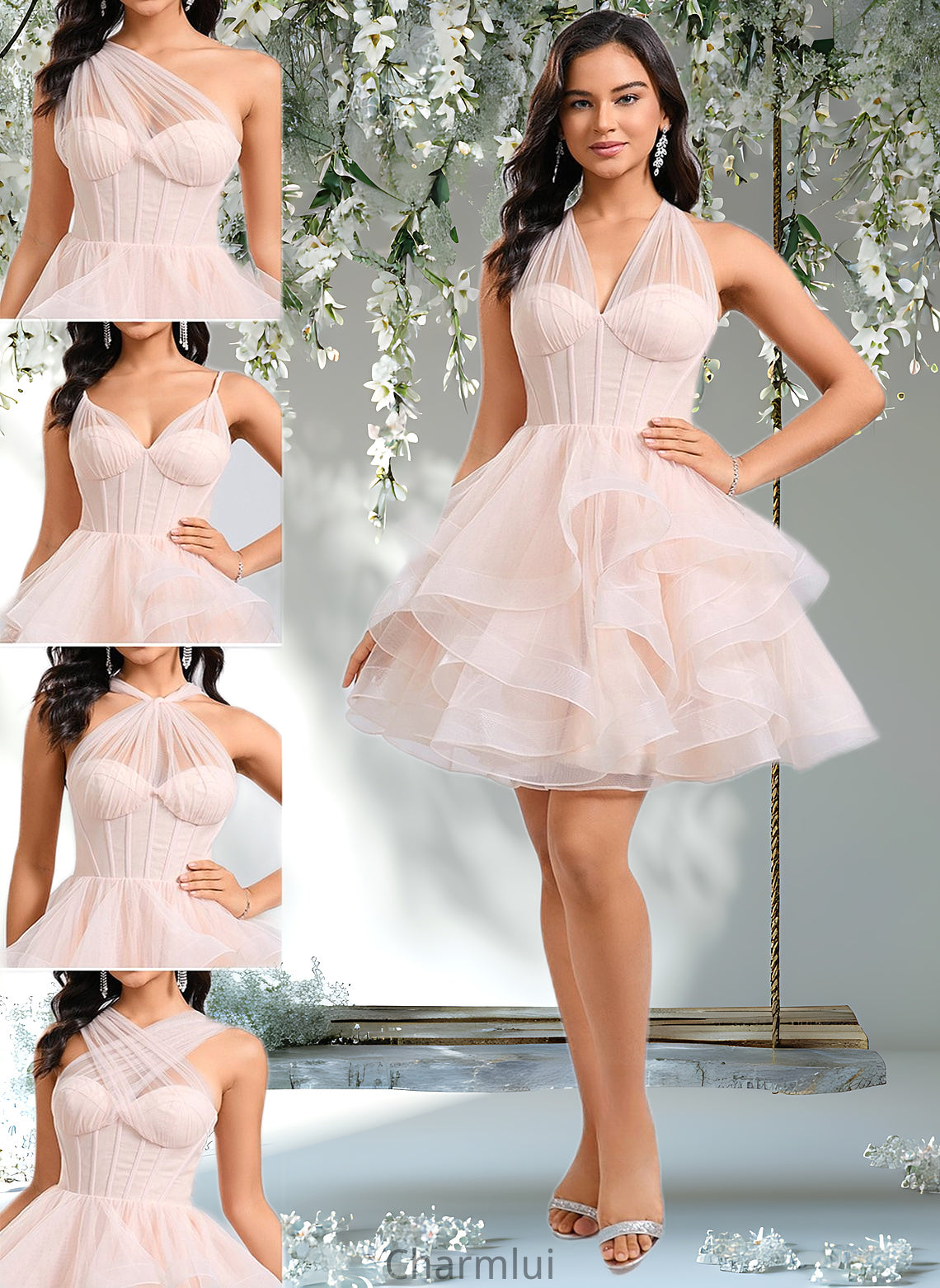 Janiah Ball-Gown/Princess Sweetheart Short Tulle Homecoming Dress DYP0025667