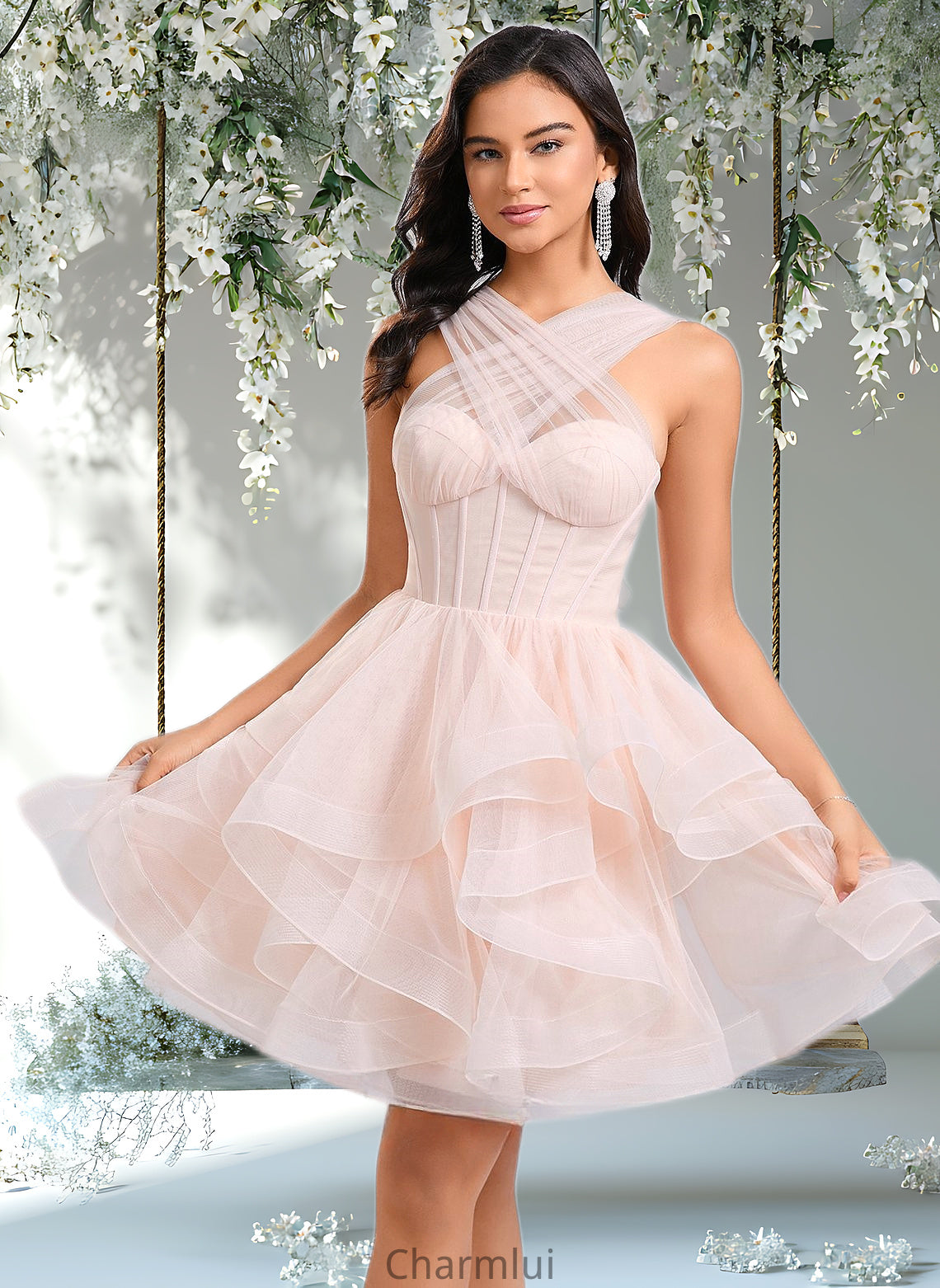 Janiah Ball-Gown/Princess Sweetheart Short Tulle Homecoming Dress DYP0025667