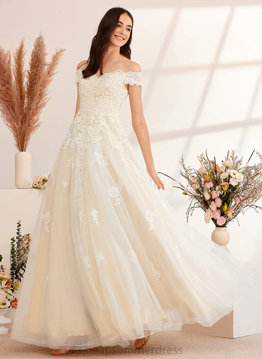 Wedding Wedding Dresses Ball-Gown/Princess Sequins Beading Dress Rory Floor-Length Off-the-Shoulder With