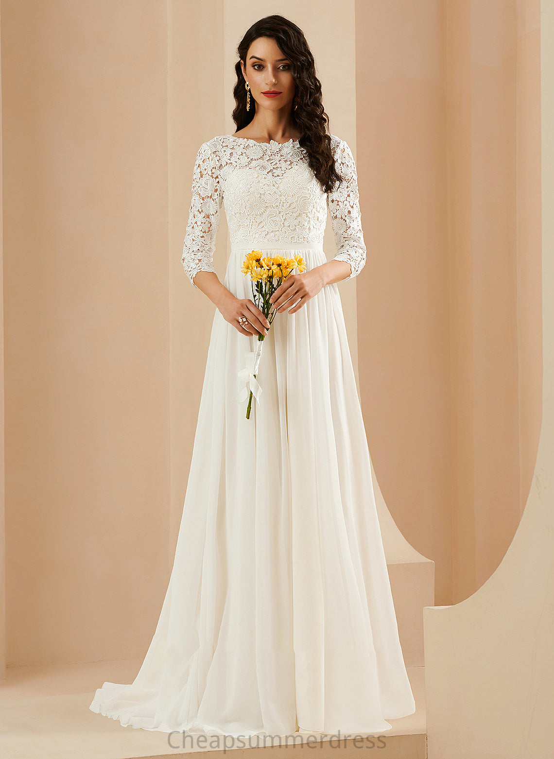 Wedding Dresses Jamya Train Sweep With Dress A-Line Lace Wedding